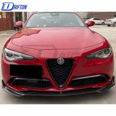 C Style Carbon Fiber Front Lip For Alfa Romeo Giulia Base Ti 2016-2023