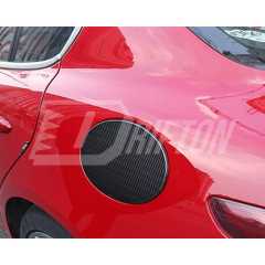 Dry Forged Carbon Fiber Gas Fuel Filler Tank Cover For Alfa Romeo Giulia Quadrifoglio 2016-2023