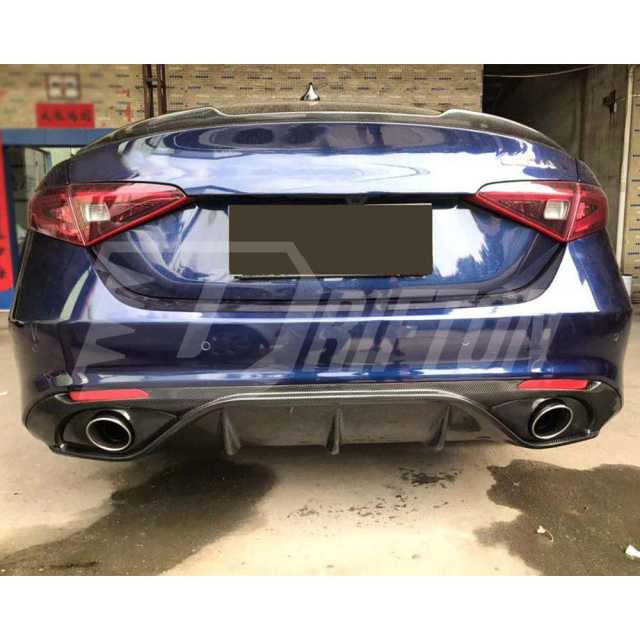 Plastic Rear Diffuser For Alfa Romeo Giulia Base Ti 2016-2023