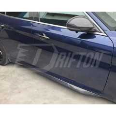 Quadrifoglio Style Carbon Fiber Side Skirt Trim For Alfa Romeo Giulia 2016-2023