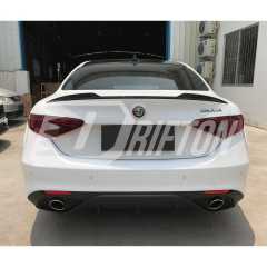 Quadrifoglio Style Dry Carbon Fiber Rear Trunk Wing Spoiler For Alfa Romeo Giulia 2016-2023