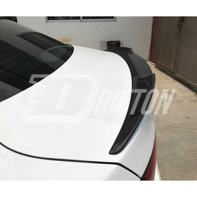 Quadrifoglio Style Dry Carbon Fiber Rear Trunk Wing Spoiler For Alfa Romeo Giulia 2016-2023