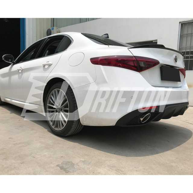 Quadrifoglio Style Dry Carbon Fiber Rear Trunk Wing Spoiler For Alfa Romeo Giulia 2016-2023
