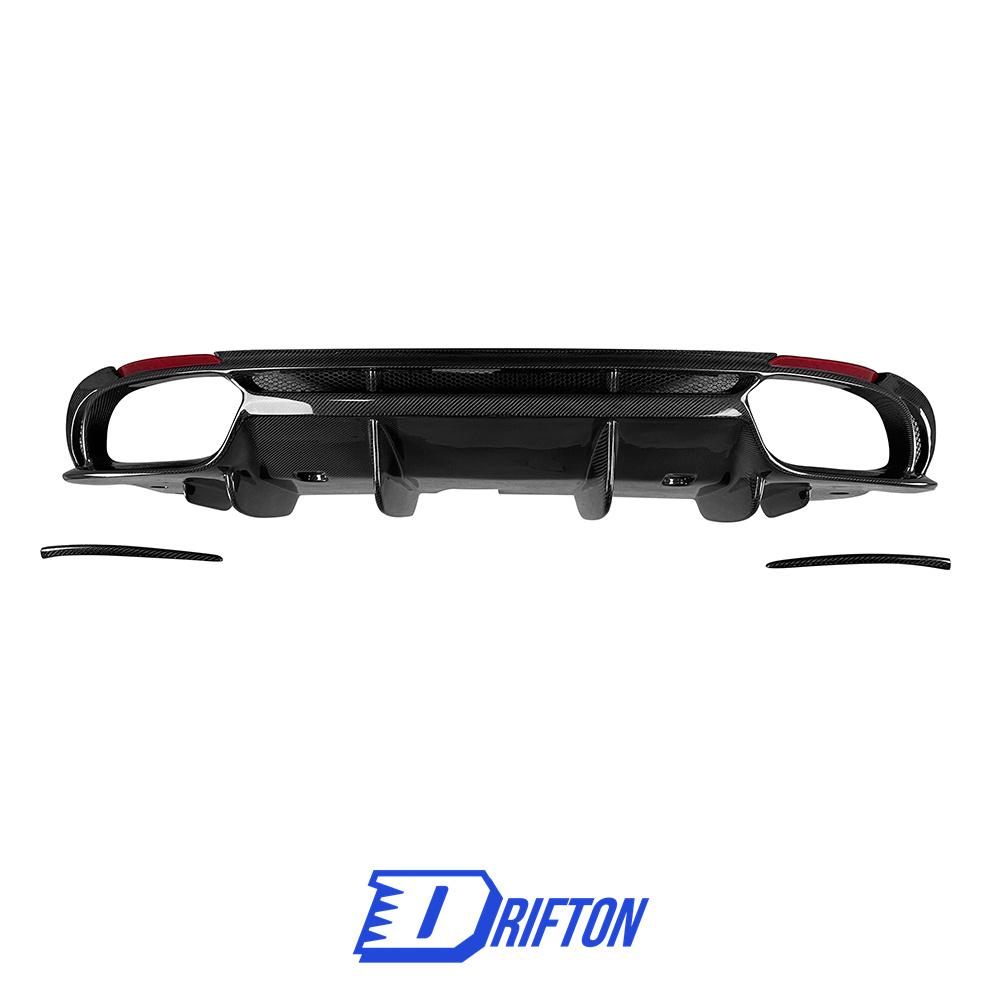 Quadrifoglio Style Carbon Fiber Rear Diffuser For Alfa Romeo Giulia ...