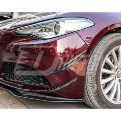 B Style Carbon Fiber Front Bumper Canards For Alfa Romeo Giulia Base Ti 2016-2023