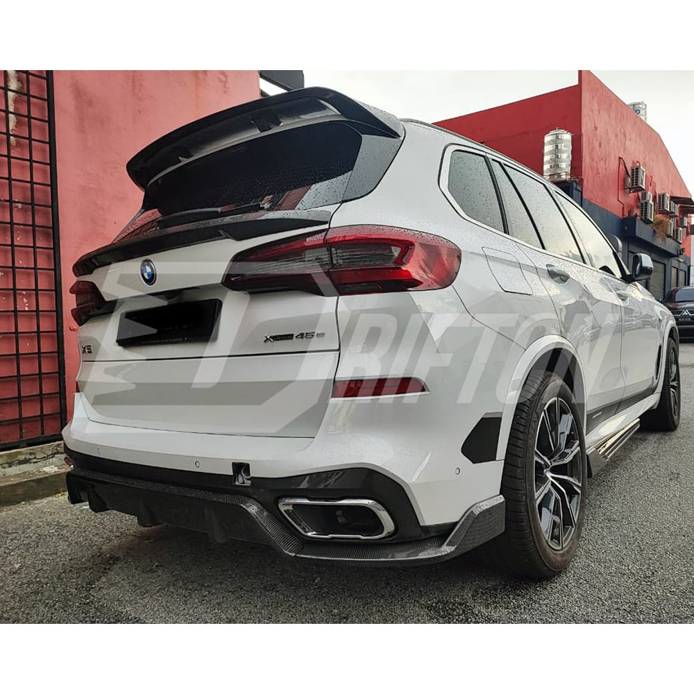Black Knight Style Carbon Fiber Rear Spoiler For BMW X5 G05 2019-2023