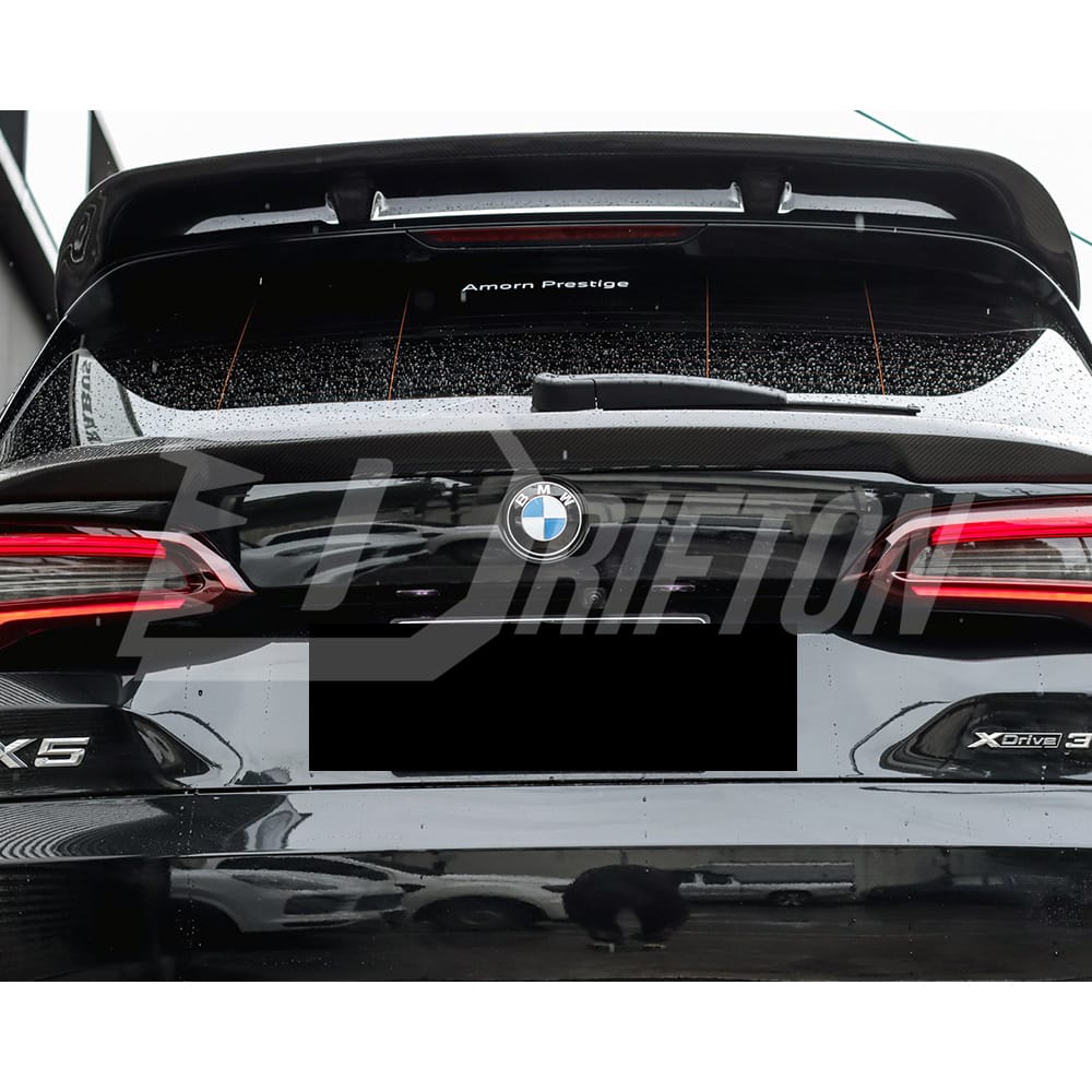 Black Knight Style Carbon Fiber Rear Spoiler For BMW X5 G05 2019-2023