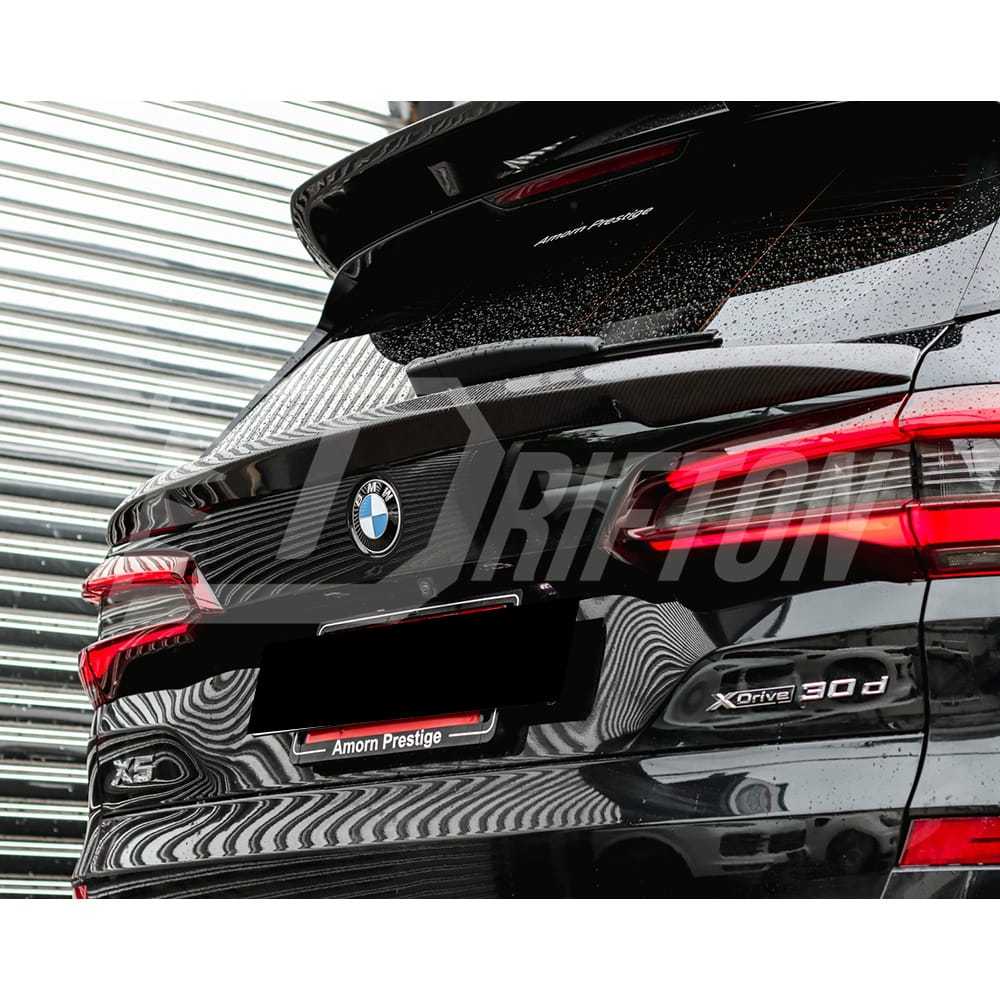 Black Knight Style Carbon Fiber Rear Spoiler For BMW X5 G05 2019-2023