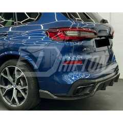 Black Knight Style Carbon Fiber Rear Diffuser For BMW X5 G05 2019-2023