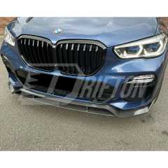 Black Knight Style Carbon Fiber Front Lip For BMW X5 G05 2019-2023