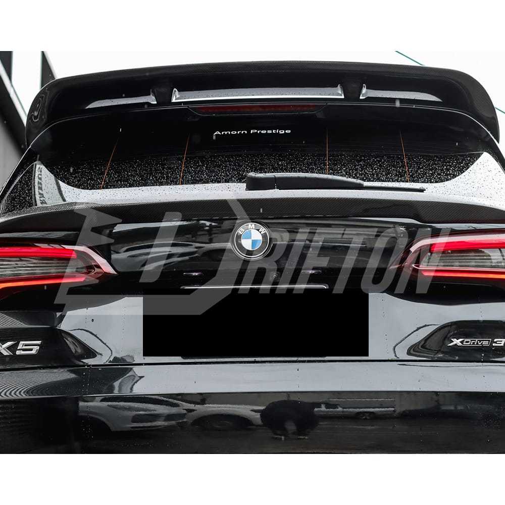Black Knight Style Carbon Fiber Rear Spoiler For BMW X5 G05 2019-2023