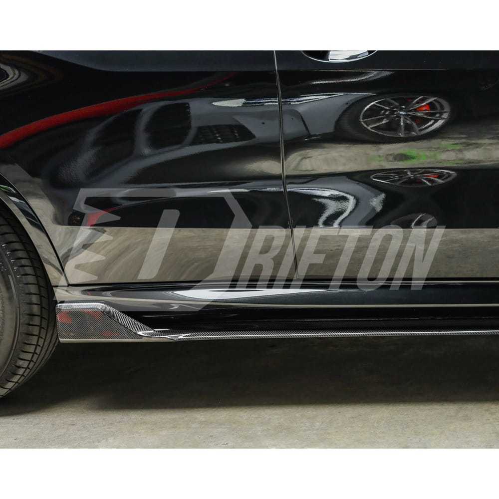 Black Knight Style Carbon Fiber Side Skirt For BMW X5 G05 2019-2023
