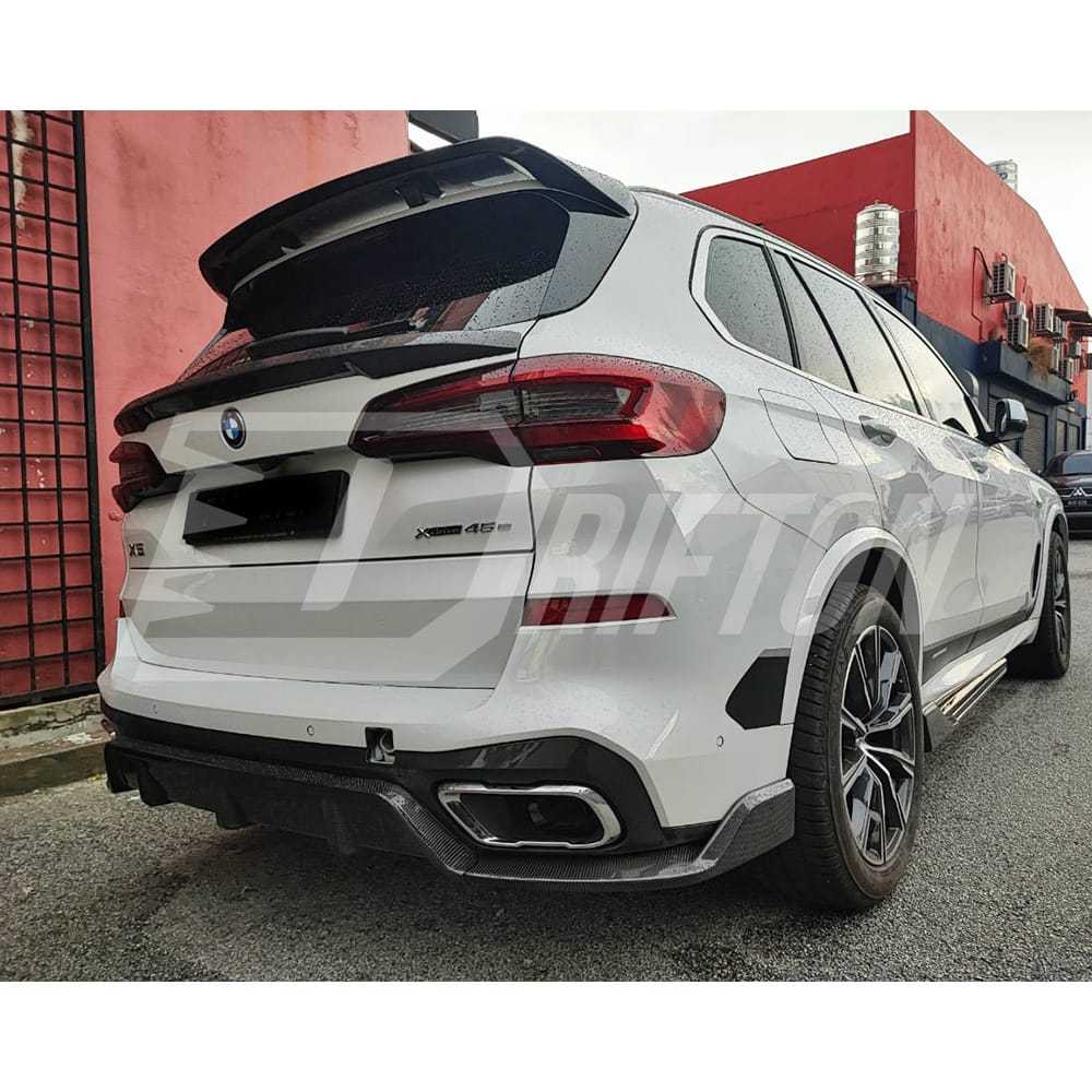 Black Knight Style Carbon Fiber Rear Spoiler For BMW X5 G05 2019-2023