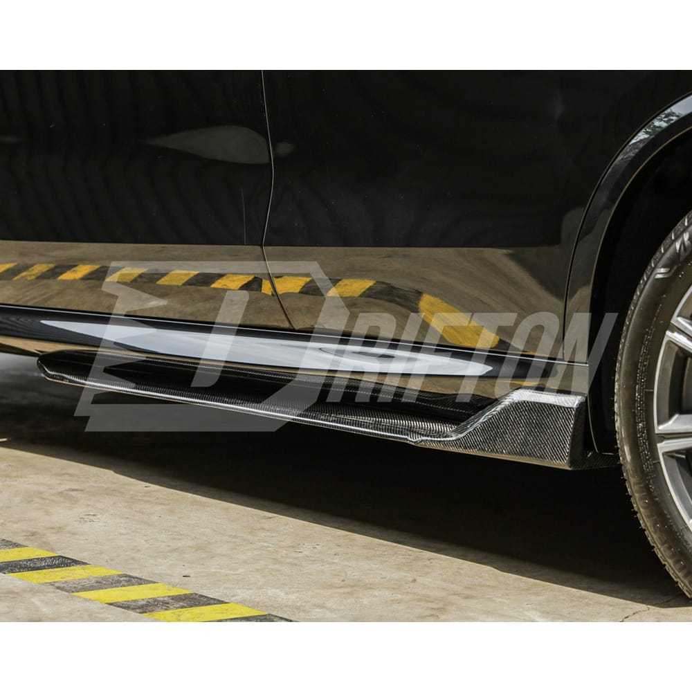 Black Knight Style Carbon Fiber Side Skirt For BMW X5 G05 2019-2023