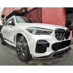 Black Knight Style Carbon Fiber Front Lip For BMW X5 G05 2019-2023