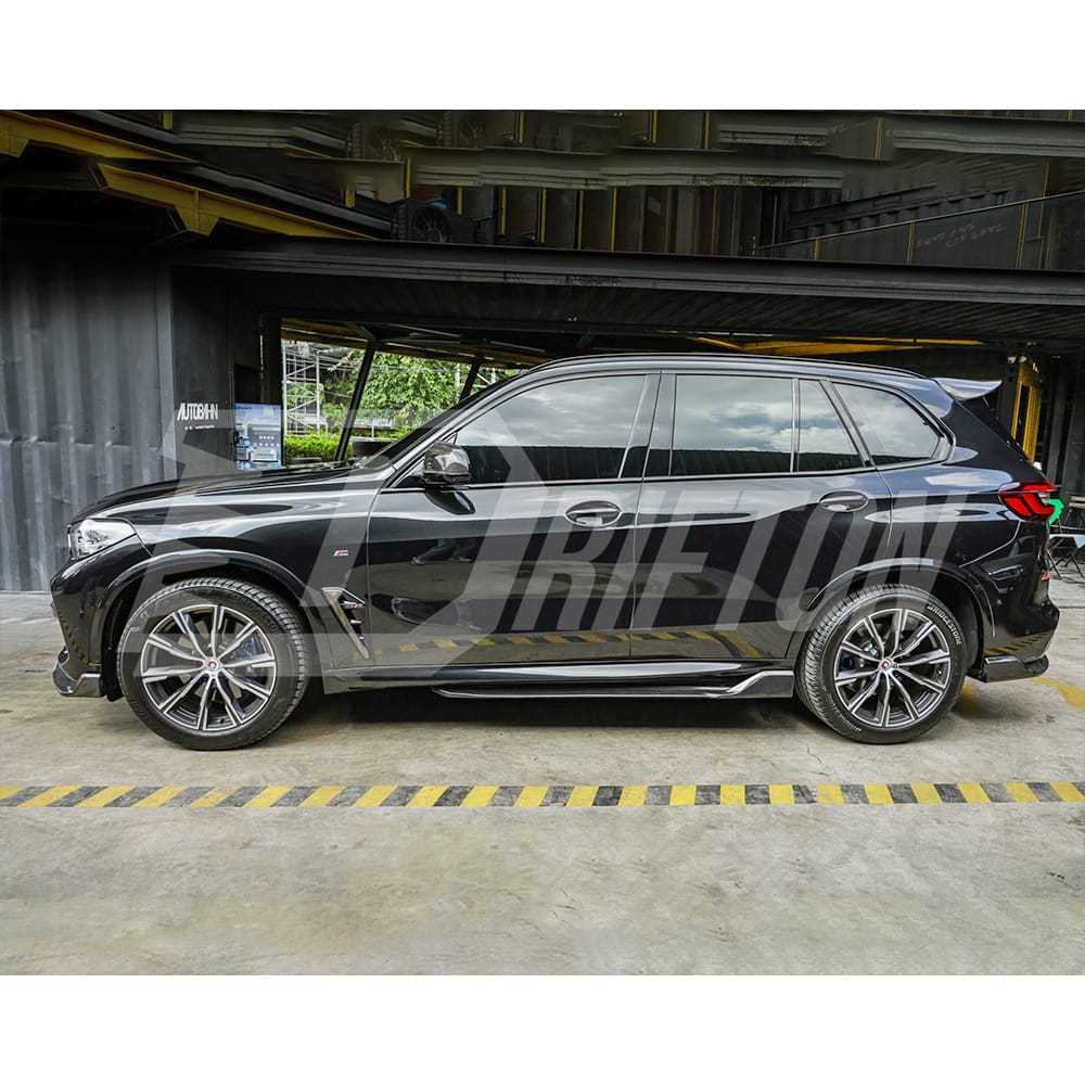 Black Knight Style Carbon Fiber Side Skirt For BMW X5 G05 2019-2023