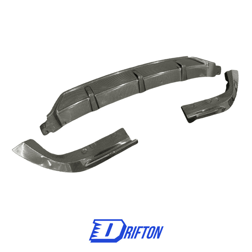 Black Knight Style Carbon Fiber Rear Diffuser For BMW X5 G05 2019-2023