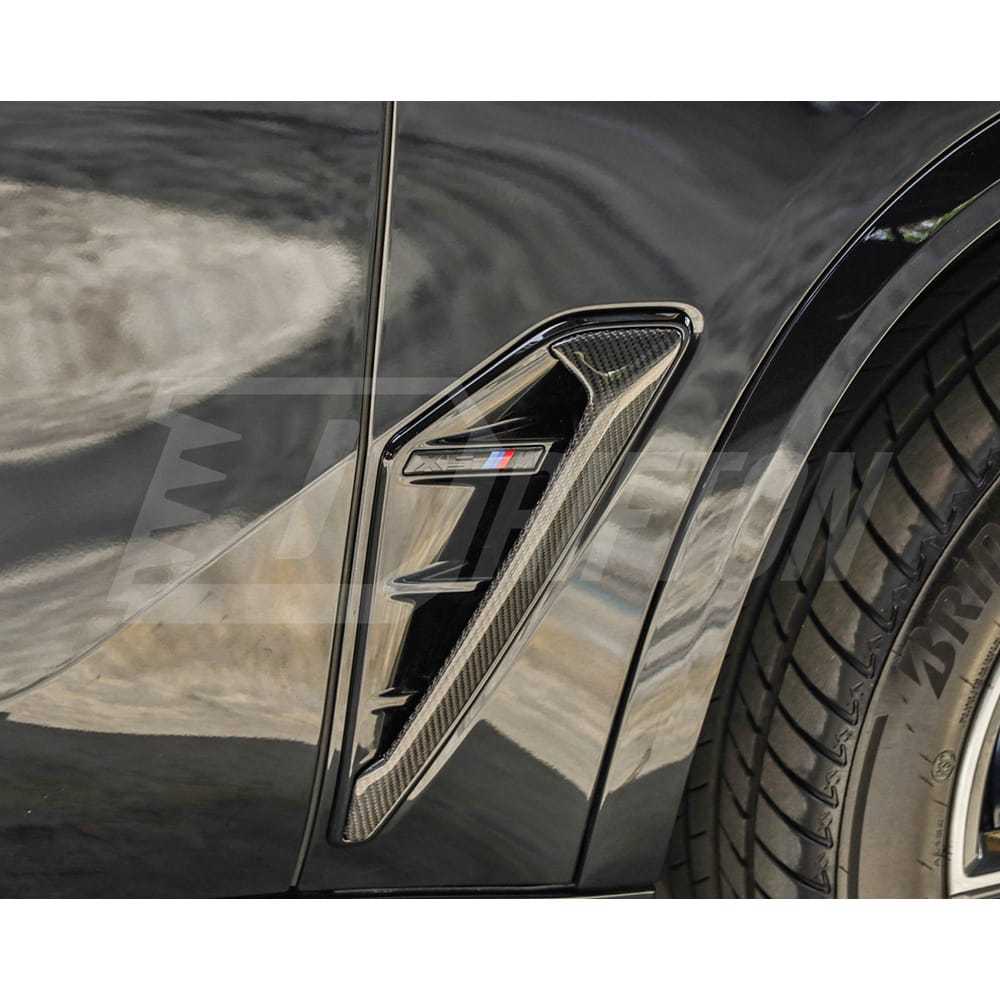 Carbon Fiber Fender Vent Trim Cover For BMW X5 G05 2019-2023