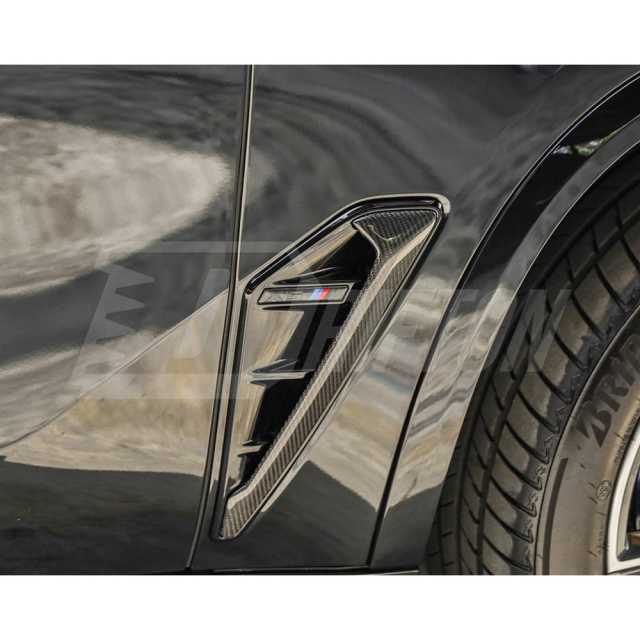 Carbon Fiber Fender Vent Trim Cover For BMW X5 G05 2019-2023