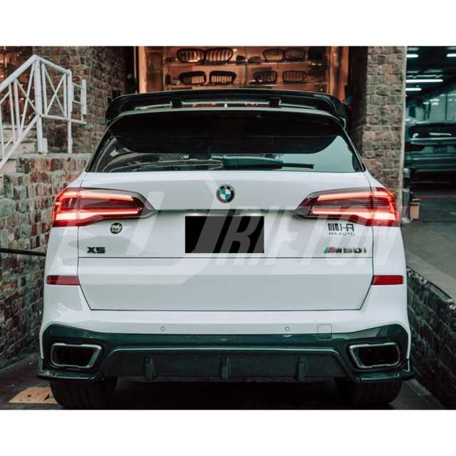 Black Knight Style Carbon Fiber Roof Spoiler For BMW X5 G05 2019-2023