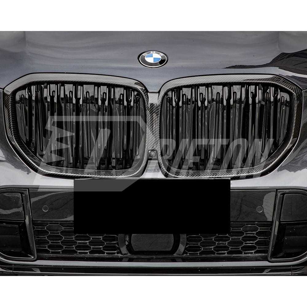 Double Slat Style Dry Carbon Fiber Front Grille For BMW X5 G05 2019-2023