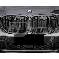 Double Slat Style Dry Carbon Fiber Front Grille For BMW X5 G05 2019-2023