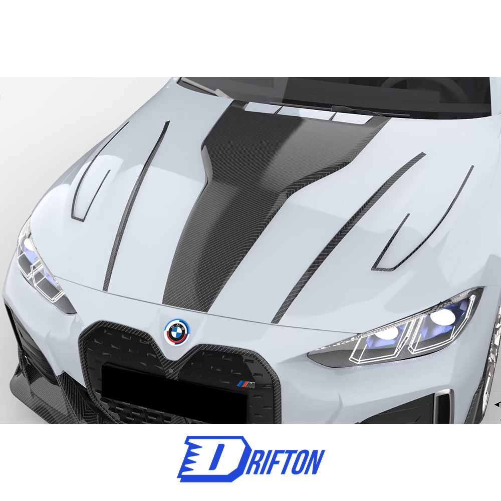 MIW Style Dry Carbon Fiber Hood For BMW i4 2021-2024