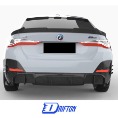 M Style Dry Carbon Fiber Rear Diffuser For BMW i4 2021-2024