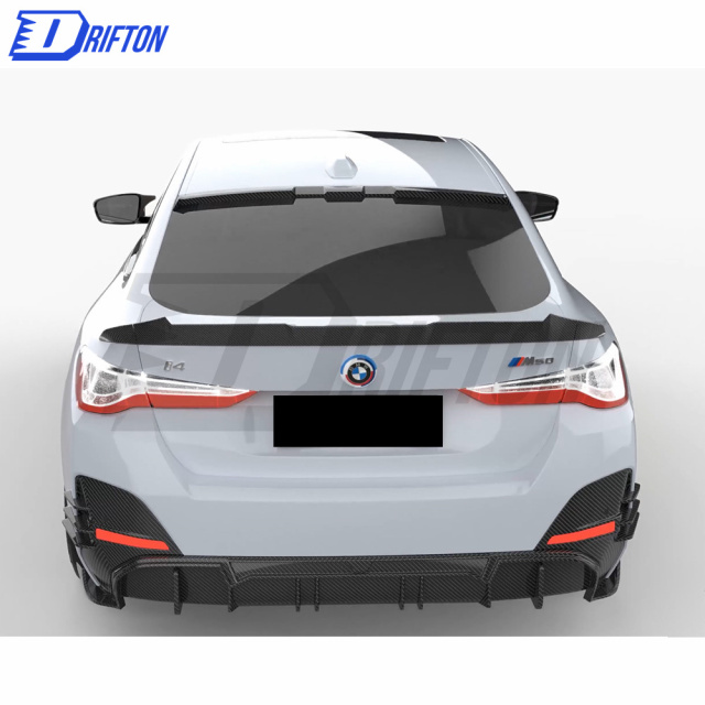 M Style Dry Carbon Fiber Trunk Spoiler For BMW i4 2021-2024