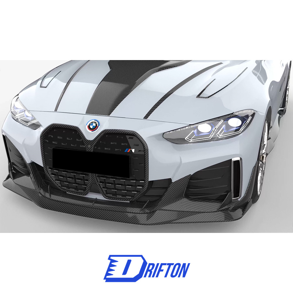 M Style Dry Carbon Fiber Front Lip For BMW i4 2021-2024