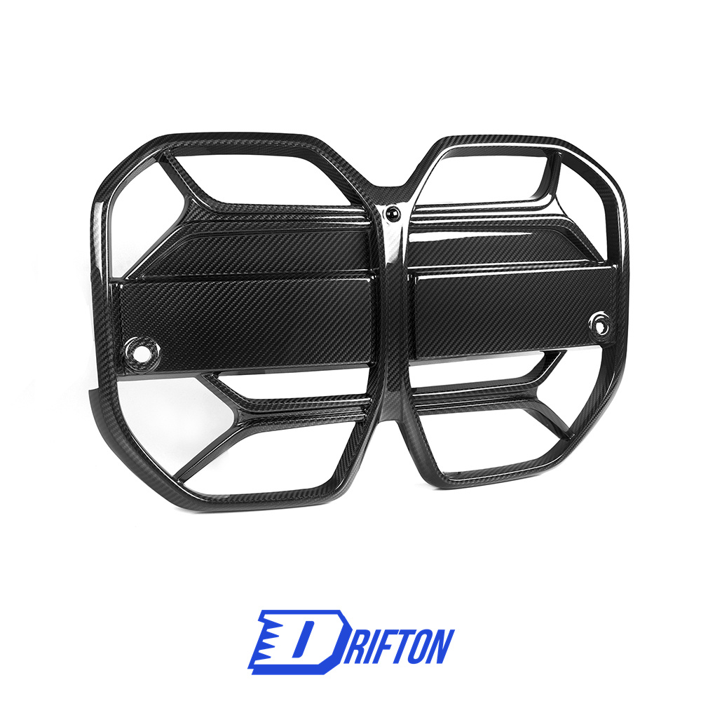 CSL Style Dry Carbon Fiber Front Bumper Grille For BMW i4 2021-2024