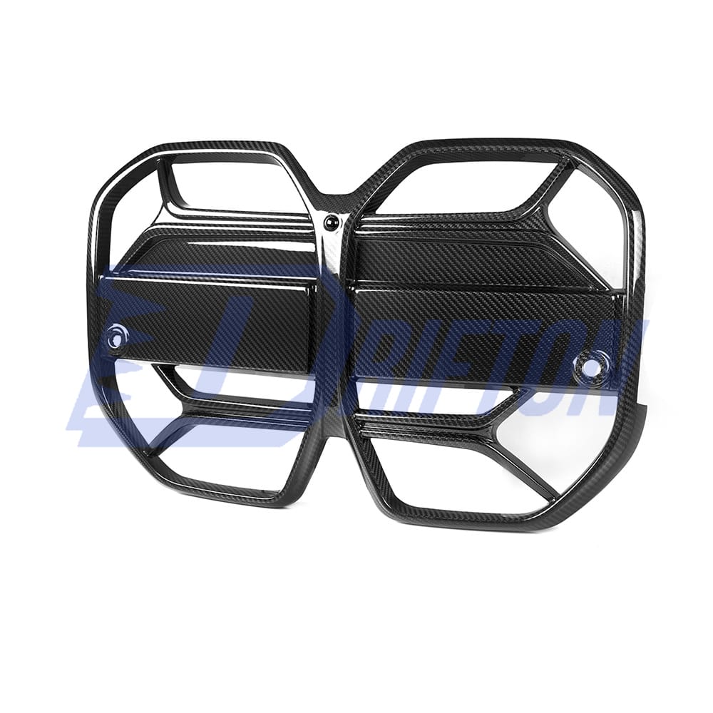 CSL Style Dry Carbon Fiber Front Bumper Grille For BMW i4 2021-2024