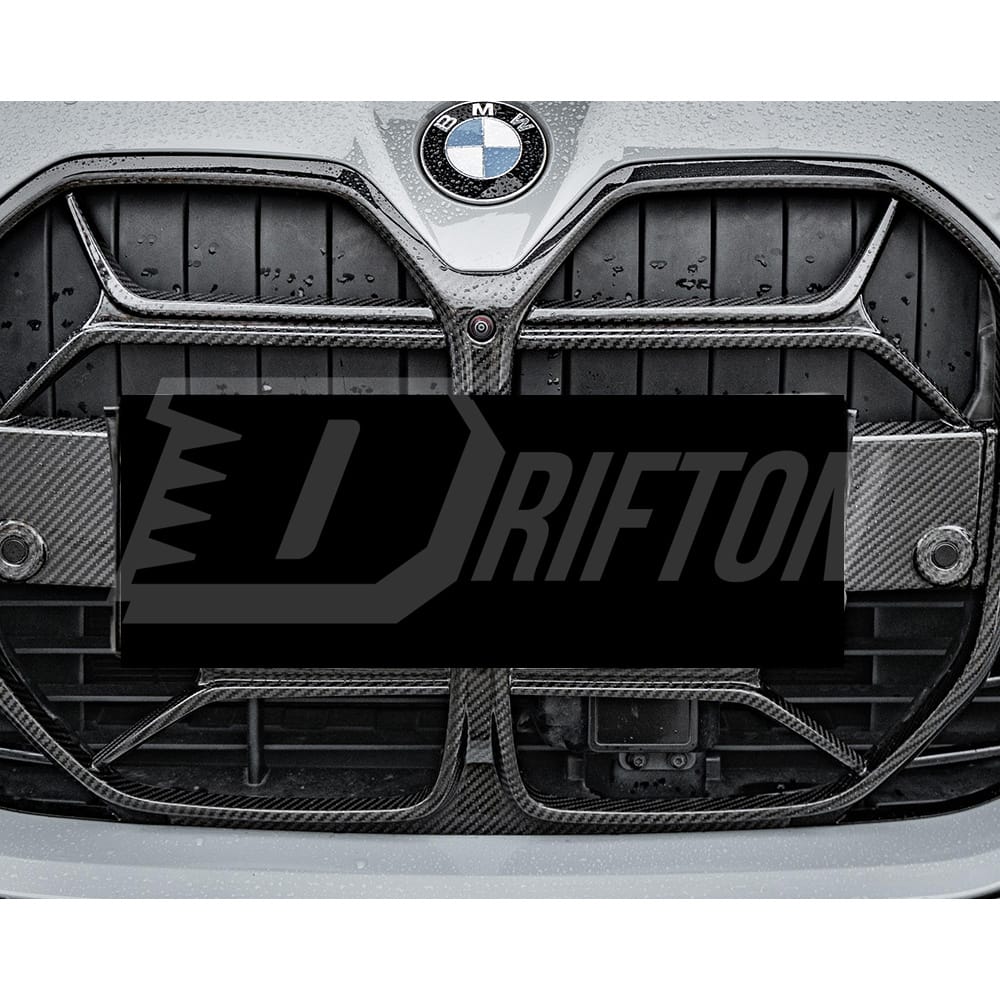 CSL Style Dry Carbon Fiber Front Bumper Grille For BMW i4 2021-2024
