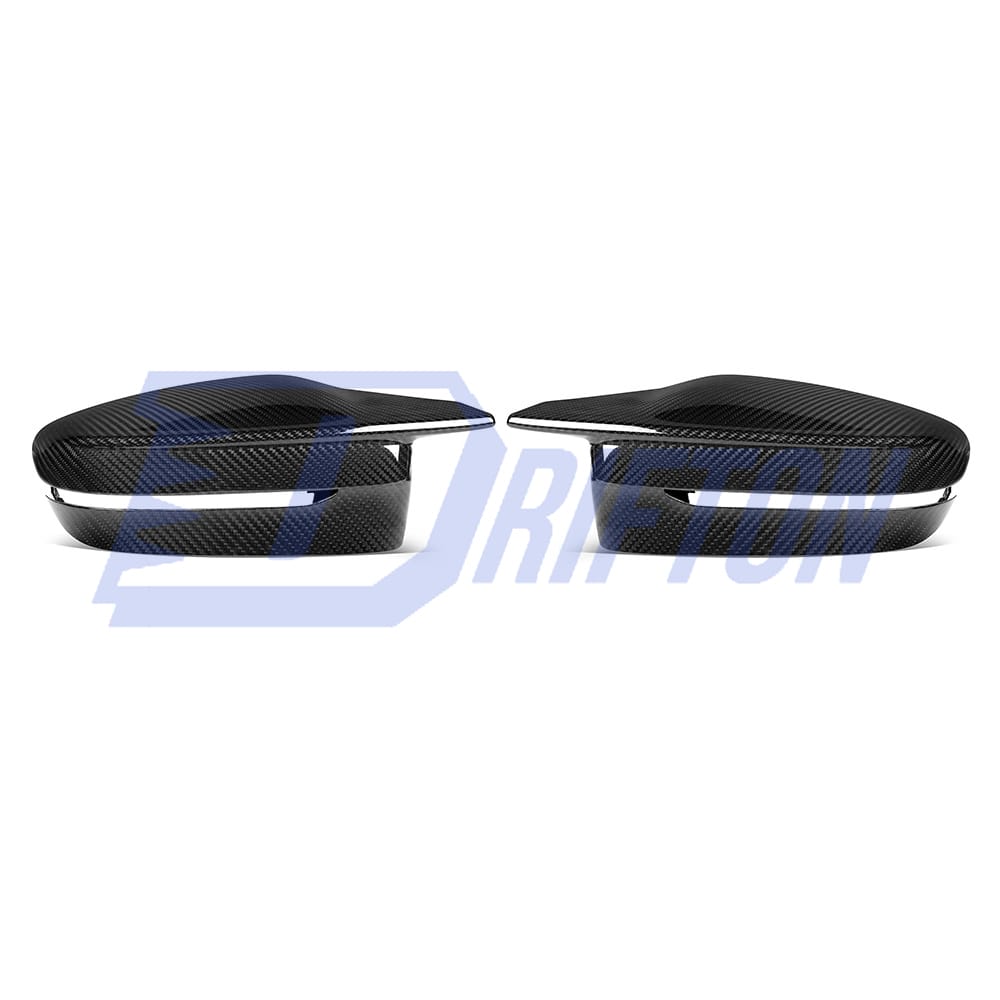 M4 Style Dry Carbon Fiber Replacement Mirror Cover For BMW i4 2021-2024