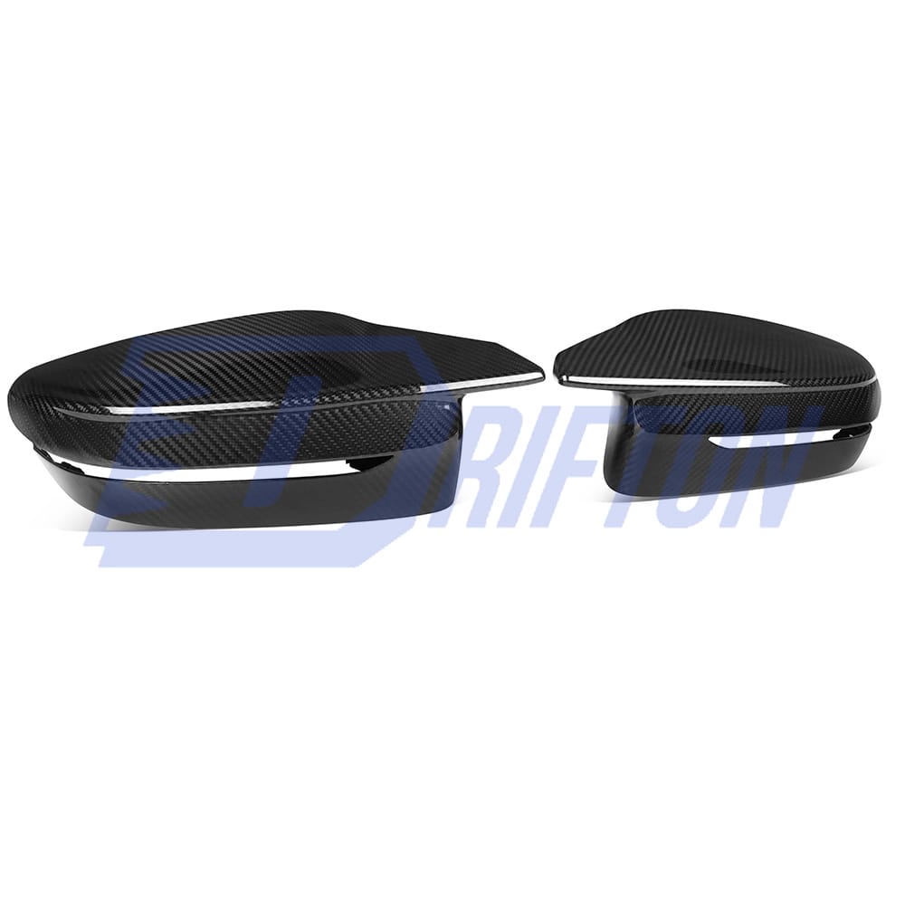 M4 Style Dry Carbon Fiber Replacement Mirror Cover For BMW i4 2021-2024