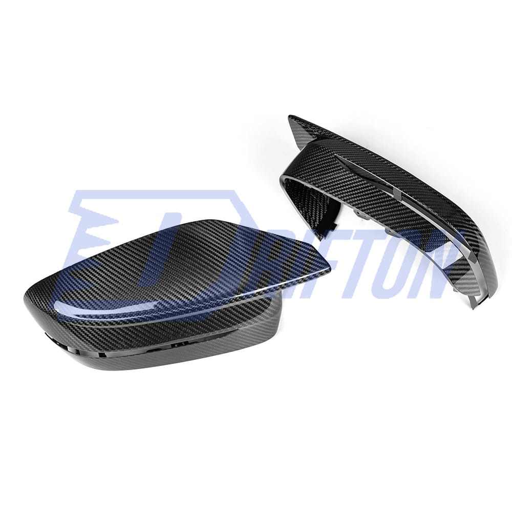 M4 Style Dry Carbon Fiber Replacement Mirror Cover For BMW i4 2021-2024