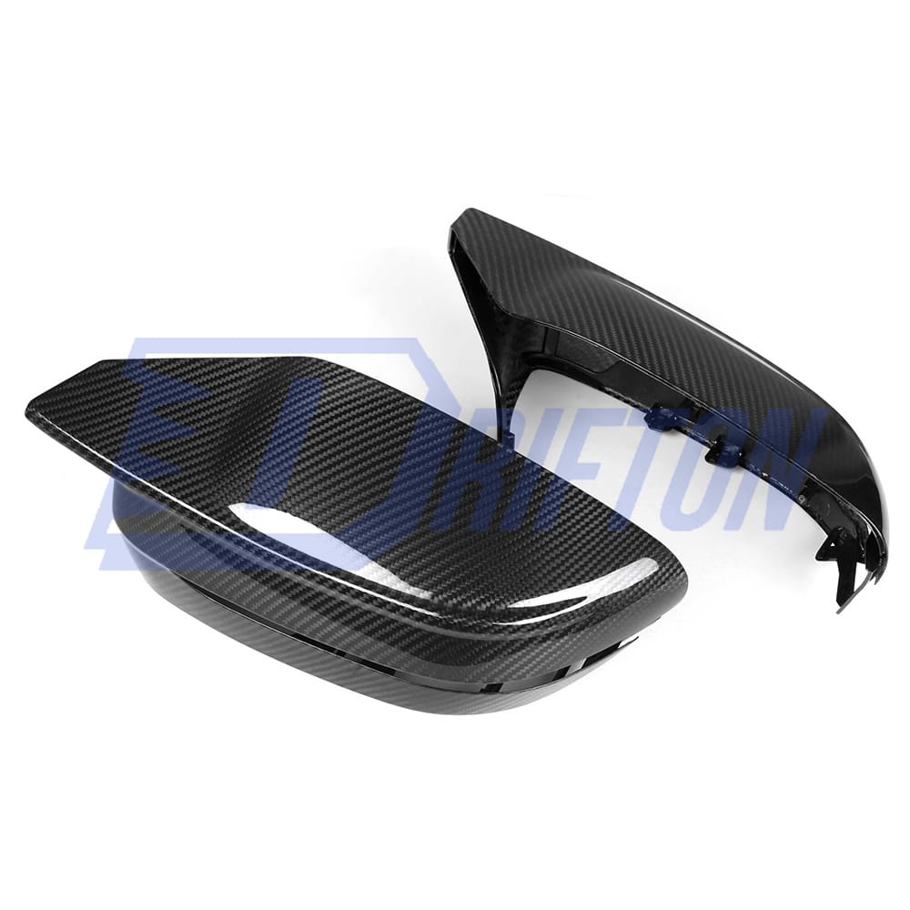 M4 Style Dry Carbon Fiber Replacement Mirror Cover For BMW i4 2021-2024