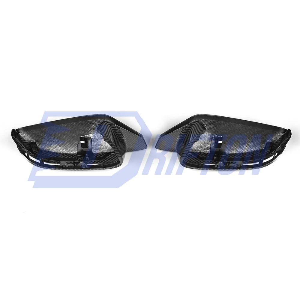 M4 Style Dry Carbon Fiber Replacement Mirror Cover For BMW i4 2021-2024
