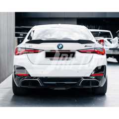 MP Style Dry Carbon Fiber Rear Trunk Spoiler Wing For BMW i4 2021-2024