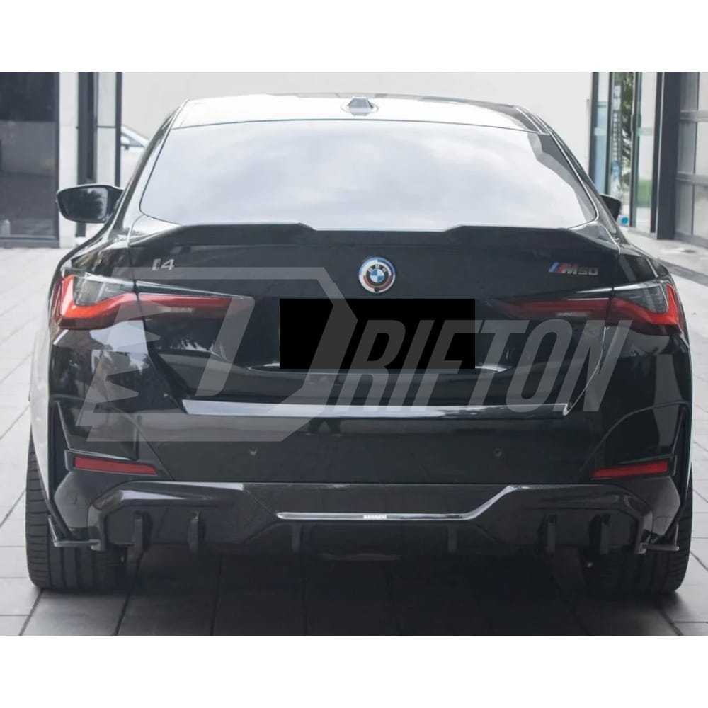 SQ Style Dry Carbon Fiber Rear Diffuser For BMW i4 2021-2024