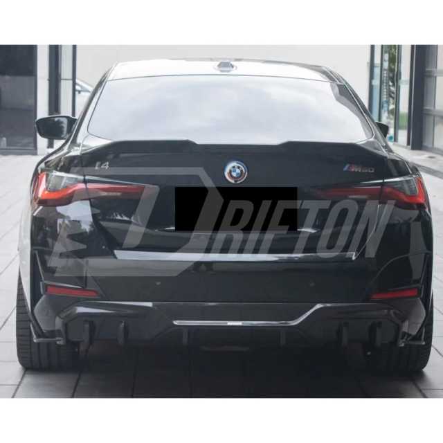 SQ Style Dry Carbon Fiber Rear Diffuser For BMW i4 2021-2024