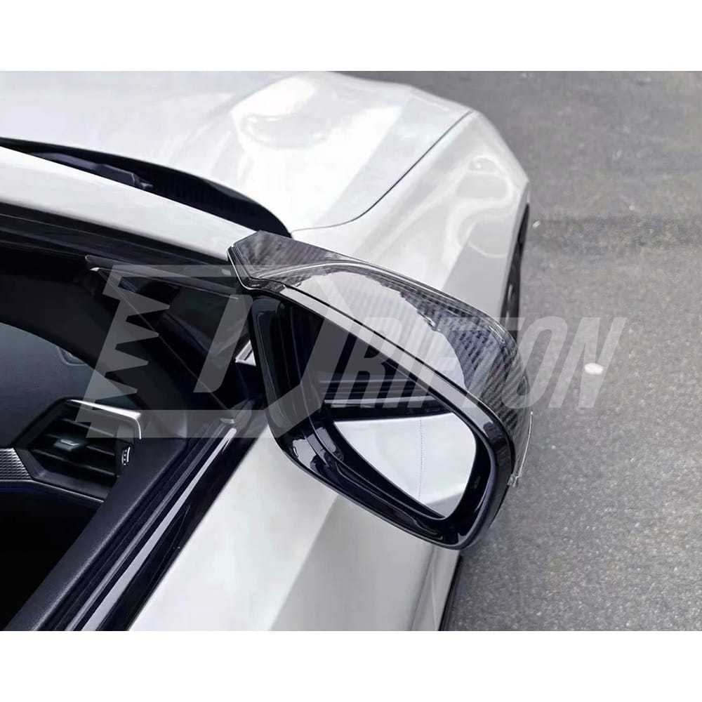 M4 Style Dry Carbon Fiber Replacement Mirror Cover For BMW i4 2021-2024