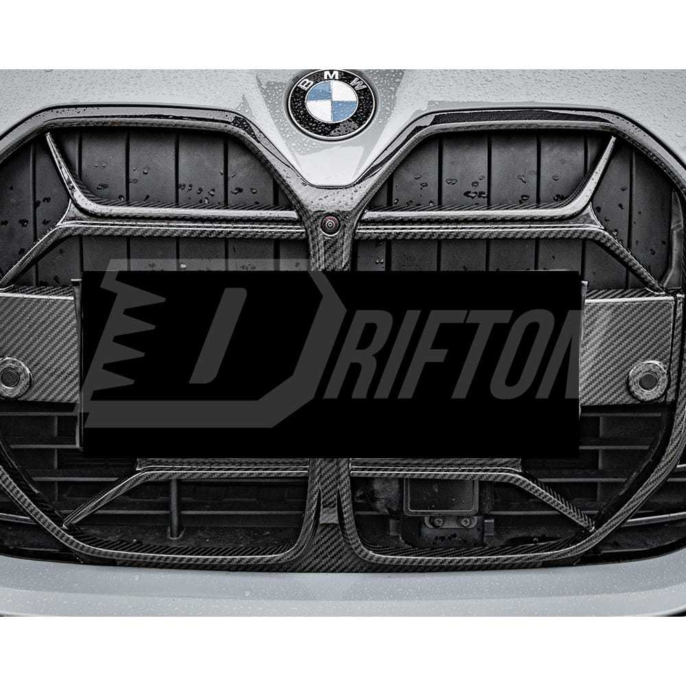 CSL Style Dry Carbon Fiber Front Bumper Grille For BMW i4 2021-2024
