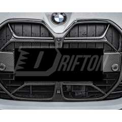 CSL Style Dry Carbon Fiber Front Bumper Grille For BMW i4 2021-2024