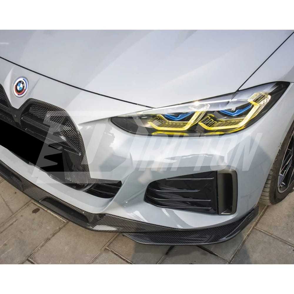 CSL ACC Style Dry Carbon Fiber Front Bumper Grille For BMW i4 2021-2024