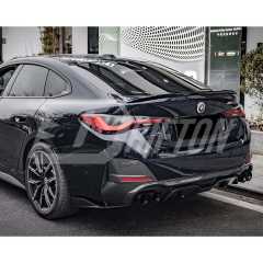 VS Style Dry Carbon Fiber Rear Trunk Spoiler Wing For BMW i4 2021-2024