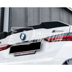 MP Style Dry Carbon Fiber Rear Trunk Spoiler Wing For BMW i4 2021-2024
