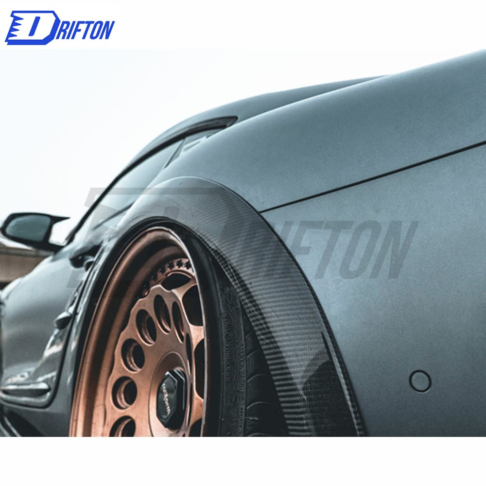 Artisan Style Carbon Fiber Wide Fender Flare Wheel Trim 8 Pcs For Toyota Supra MK5 A90 A91 GR 2019-2024