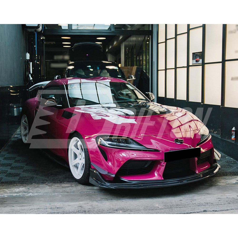 Varis Style Carbon Fiber Front Bumper Canards For Toyota Supra MK5 A90 A91 GR 2019-2024