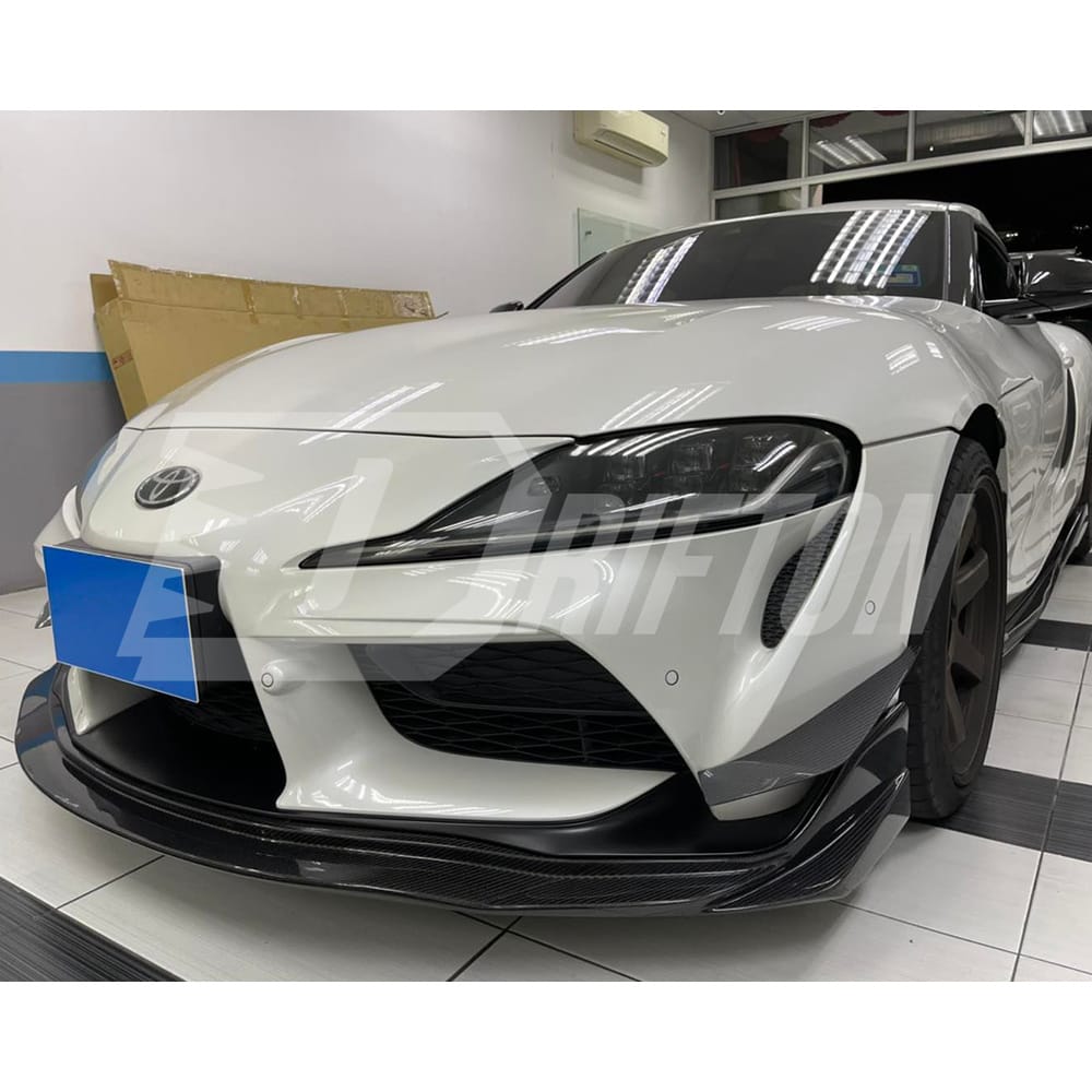 Varis Style Carbon Fiber Front Bumper Canards For Toyota Supra MK5 A90 A91 GR 2019-2024